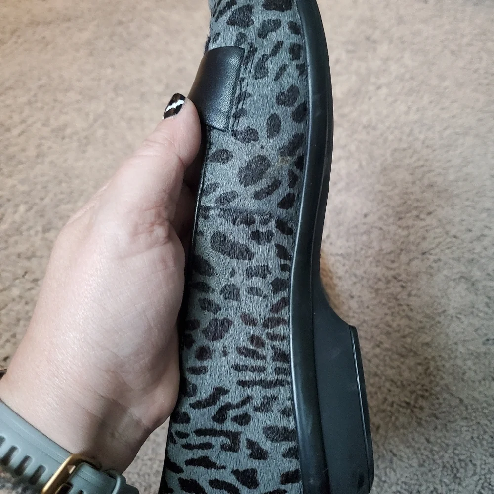 Dansko Women's Animal Print Loafers - Black and Gray Leather Man Made Balance 40